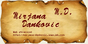Mirjana Danković vizit kartica